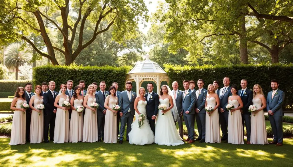 large bridal party